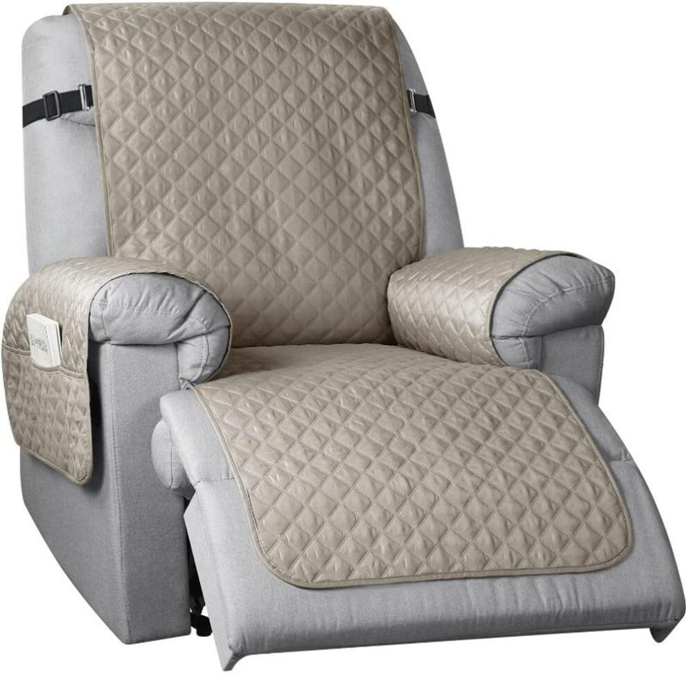 (taupe, 1 Seat) 1 2 3 Seat Non-Slip Recliner Chair Cover Sofa Slipcover Reversible Pet Cover Protector Couch Cover