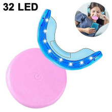 1 Pcs Teeth Whitening Kit, Rechargeable Cordless 32 Led Accelerator Lights for Sensitive Teeth, Teeth Trays for Home Whitening