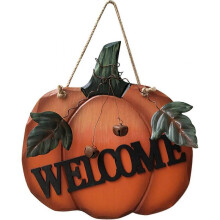 Fall Front Door Decor | Wooden Fall Front Door Decorations - Pumpkin Welcome Sign Fall Front Door Decoration for Thanksgiving Halloween Door Wall