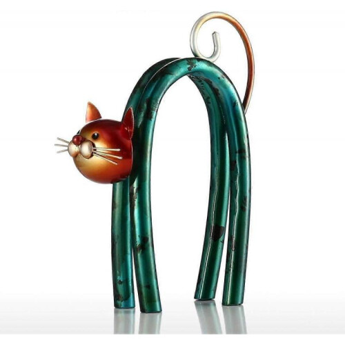 Metal Sculpture Small Modern Cat for Decoration 1