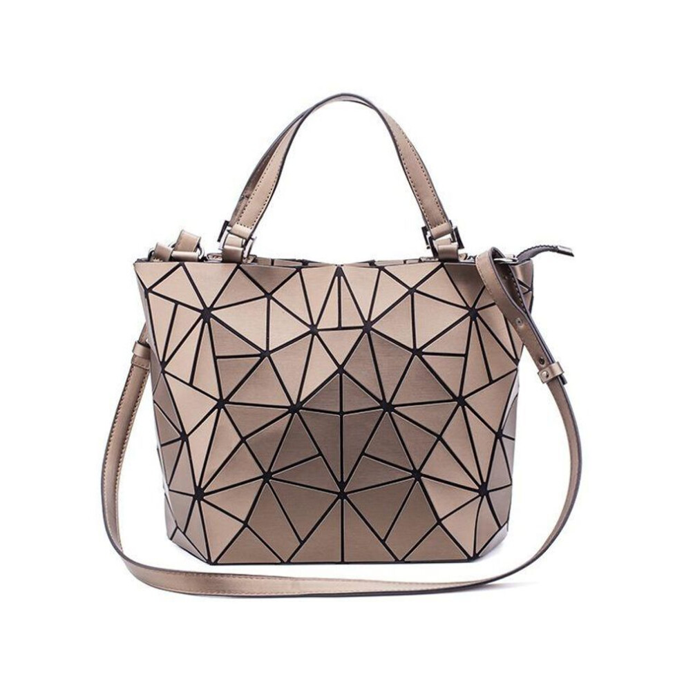 (brown) Scione Crossbody Shoulder Bag Diamond Bucket Bag Lingge Fashion Female Bag Large Capacity Bag