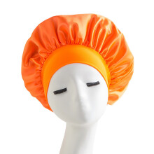 (Orange) Elastic Shower Multicolor Cap With Breathable Waterproof Design For Salon Use