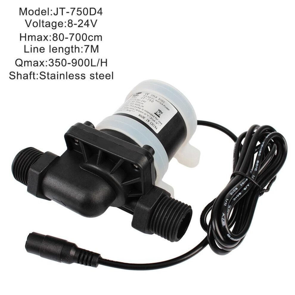(24V 7m) Brushless Solar Motor Water Pump Micro Submersible Water Pump Waterproof Water Heater Shower Floor Heating Booster Pump DC 12V 24V