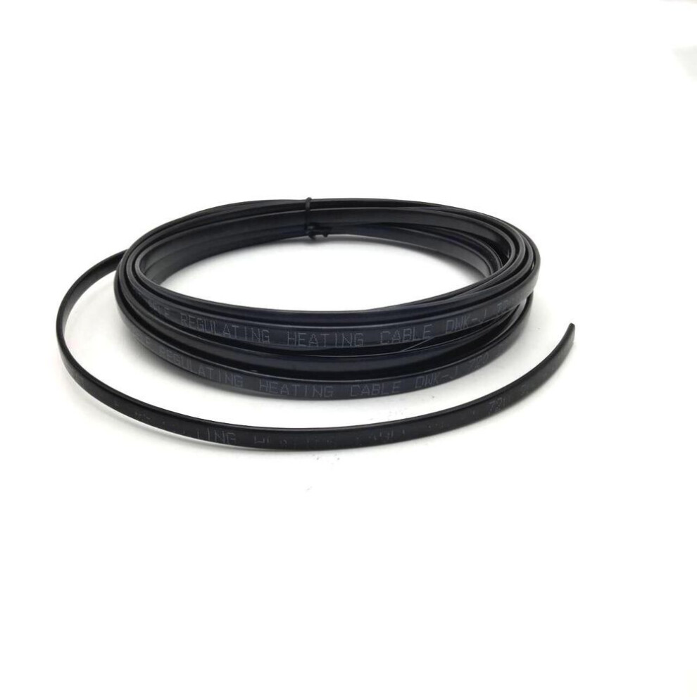 (Black, 20m) Heating Cable Snow Melting 220V No need Controller Waterproof Self Regulating Heating Tape,Prevent Pipe Freeze Heat Trace System