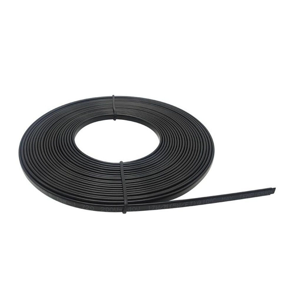 (Black, 5m) Heating Cable Snow Melting 220V No need Controller Waterproof Self Regulating Heating Tape,Prevent Pipe Freeze Heat Trace System