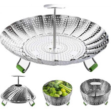 Vegetable Steamer Stainless Steel Folding Vegetable Steamer, (7'' to 11'')