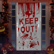 Halloween window decoration zombie poster, giant bloody window poster, bloody handprints