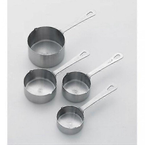 4-piece Set Stainless Steel Measuring Cups, Silver 1