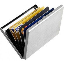 Credit Card Protector Wallet, Block Identity Thieves, Stainless Steel Aluminum Metal Holder Case