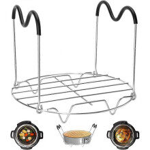Steamer Rack Trivet with Heat Resistant Handles Compatible with Instant Pot Accessories 6 Qt 8 Quart, Pressure Cooker
