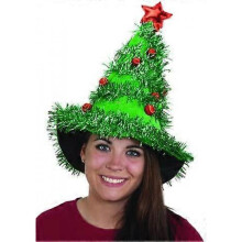 Christmas tree hat Christmas decoration supplies non-woven rain silk Christmas hat