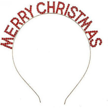 merry christmas headband, shiny christmas headband costume holiday party headgear letter headgear