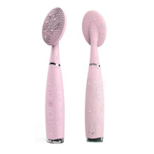 Sonic Cleansing Brush, 5 Adjustable Waterproof Sonic Vibrating Rechargeable Cleansing Brush for Deep Cleansing (Pink)