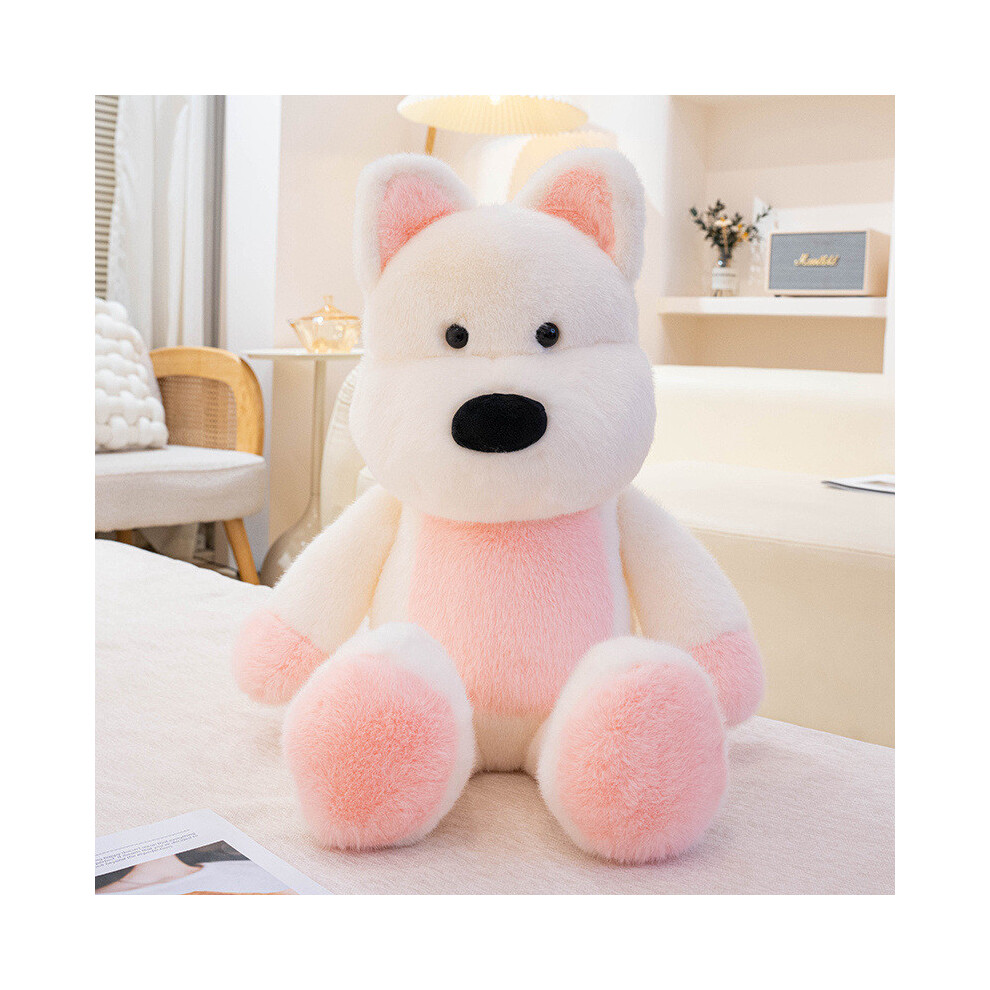 (White , 55cm) Highland Cute West Dog Plushie With Sitting Posture Design Kids Collection For-image-OPC-PHGRHMK-NEW
