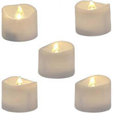LED Wishing Candle Lasts 5+ Days, 12 Twinkling Tea Lights for Wedding, Halloween, Christmas