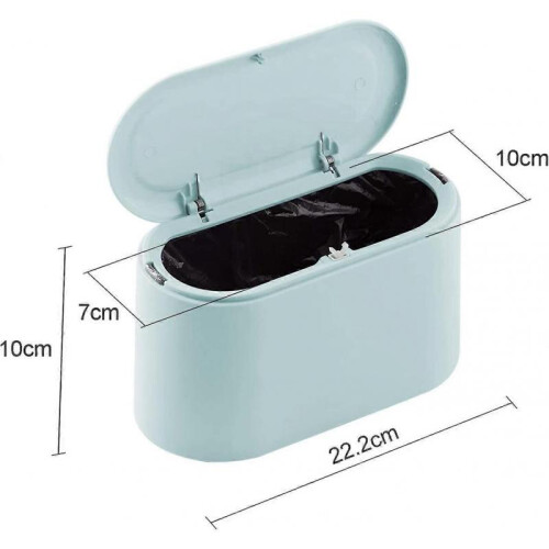 Office Desktop Paper Bin,Desk Trash Can with Lid, Mini Kids Table Waste Bin 1