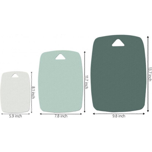 Kitchen Plastic Cutting Board Set of 3, Professional Multi Color Chopping Boards Sets 1