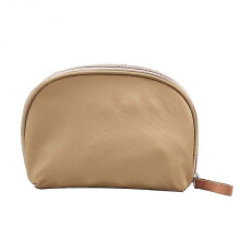 Half Circle Makeup Beauty Bag Small Travel Handy Organizer Pouch with Adjustable Dividers for Cosmetics