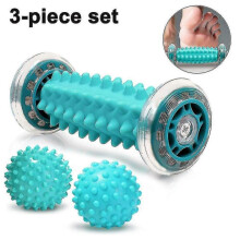 Foot Massage Roller And Spiky Massage Ball Set for Stress Relief,3pcs