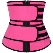 Women Waist Trainer Neoprene Zipper Double Belt Workout Slimming Trimmer
