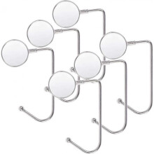 Christmas Stocking Holder Metal Hooks Hanger Safety Hang Grip Stocking Clips for Christmas Fireplace Party(Silver, 6)