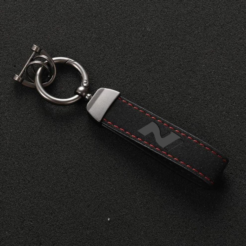 (Other) Fashion Leather Keychain Car Styling Key Ring For Hyundai N LINE i30 i20 Sonata Accent Tucson Elantra Veloster Kona Tucson Azera