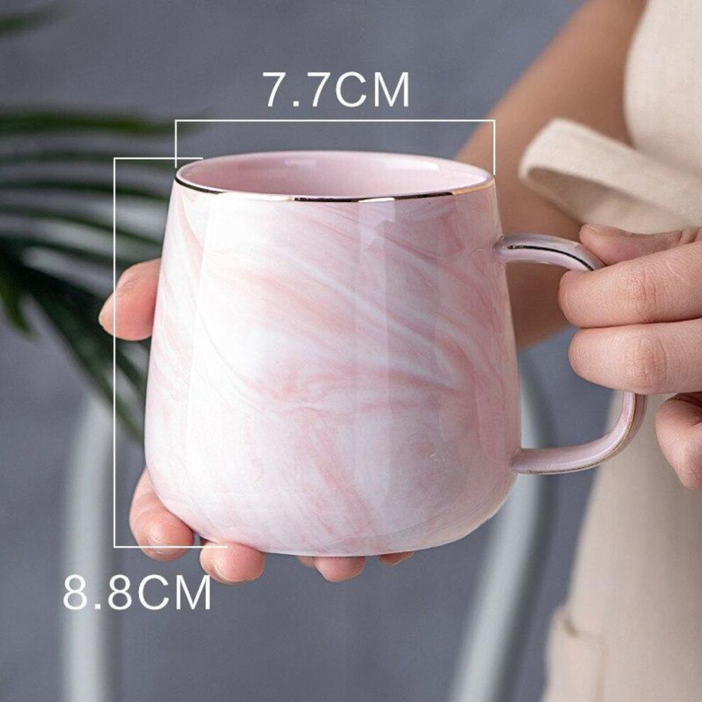 (pink) Creative European Phnom Penh Milk Coffee Mugs Marble Pattern Breakfast Water Mug Office Home Drinkware Tea Cup Lover&apos;s Gifts