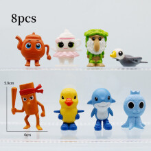 (8pcs C) Italian Al Brainrot Tung Tung Tungsahur Action Figure Model Gifts Toys Kids