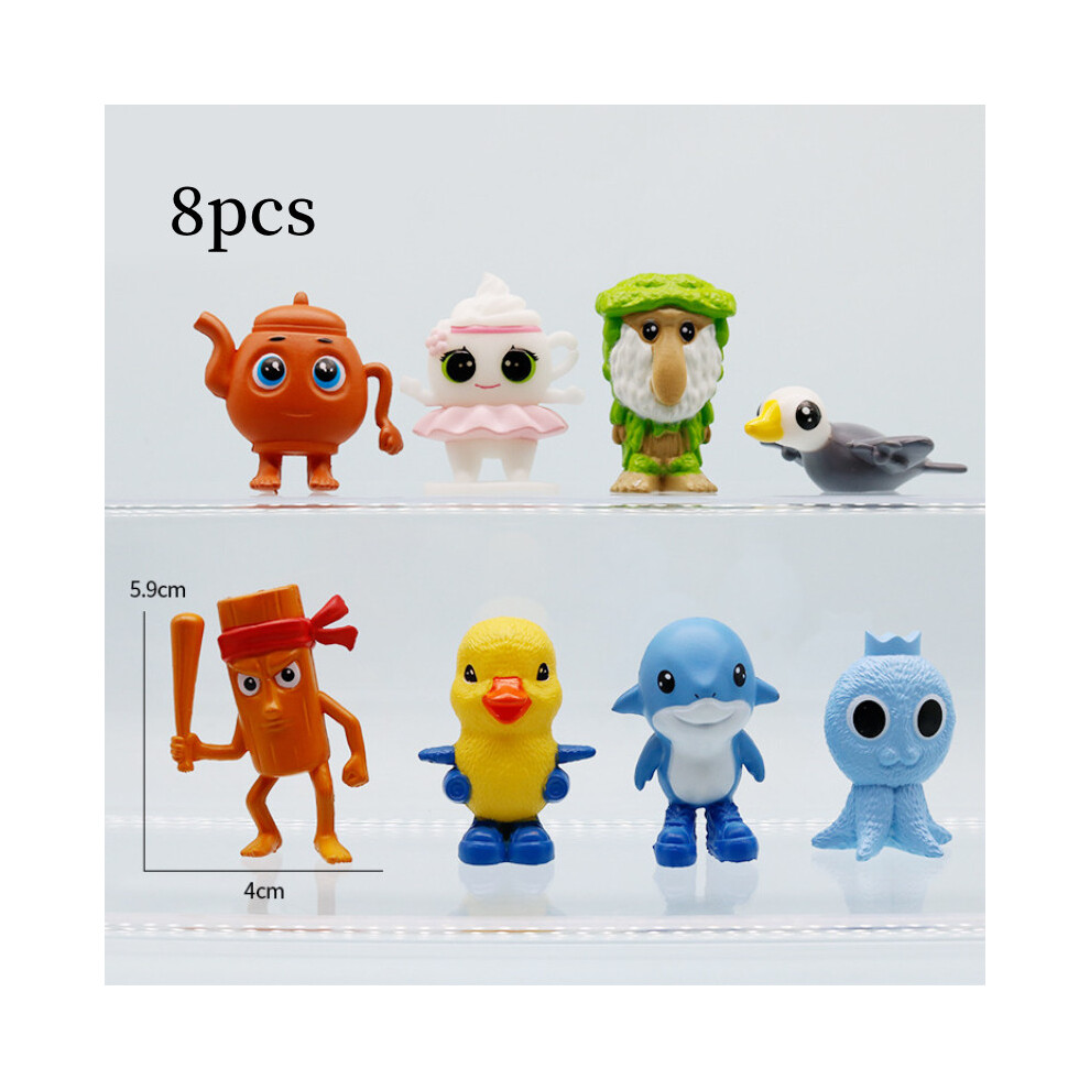 (8pcs C) Italian Al Brainrot Tung Tung Tungsahur Action Figure Model Gifts Toys Kids
