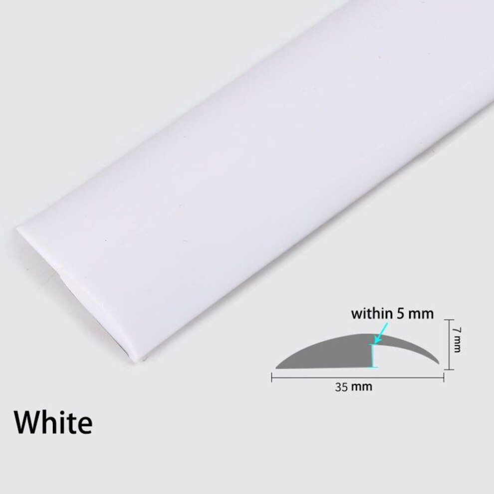 (white, within 5mm?100cm/pcs?) 100cm Rubber Floor Trimming Belt Self-Adhesive Floor Trimming Strip Threshold Strip High And Low Carpet Splicing Strip