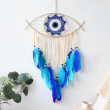 Evil Eye Dream Catcher Dream Catchers for Bedroom Wall Hanging Ornaments Handmade Christmas Blessing Festival Gift