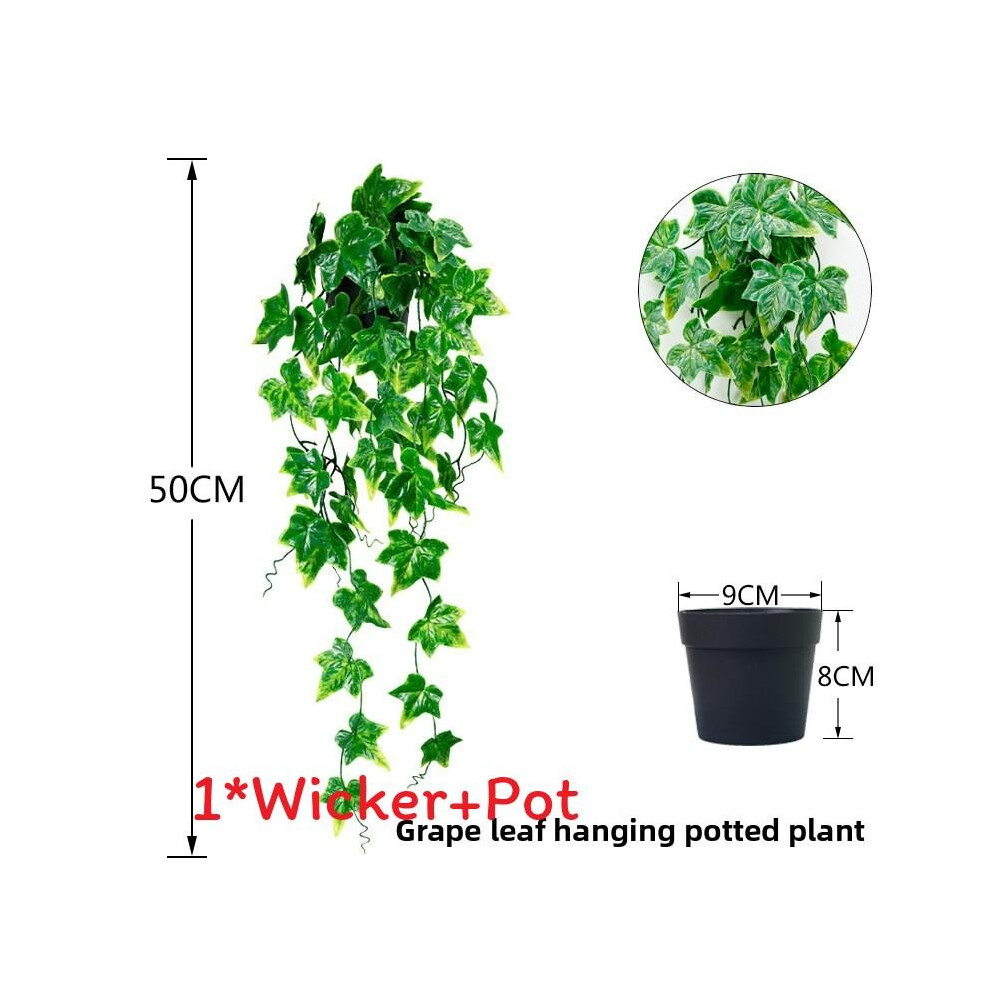 (Grape Leaf Green ) Globulus Eucalyptus Salix Babylonica Faux Plant Home Outdoor Design Landscape-image-OPC-PHGRKQP-NEW