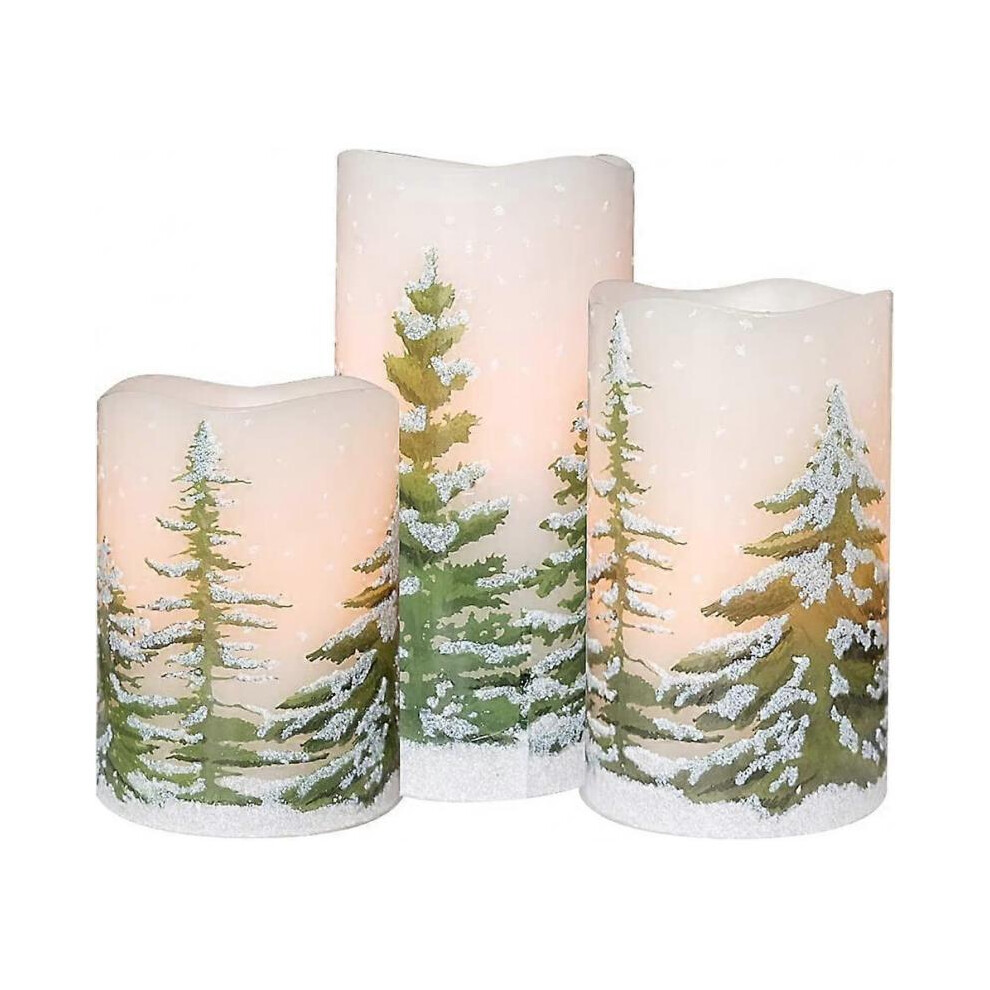 Bougies sans flamme pour arbre de Noël avec minuterie quotidienne automatique, bougies LED à piles en cire véritable