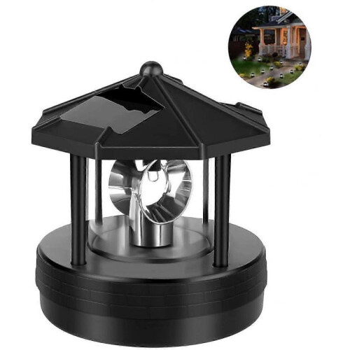 Solar Powered Lighthouse, Led Rotatable Lighthouse Garden Light Garden 1