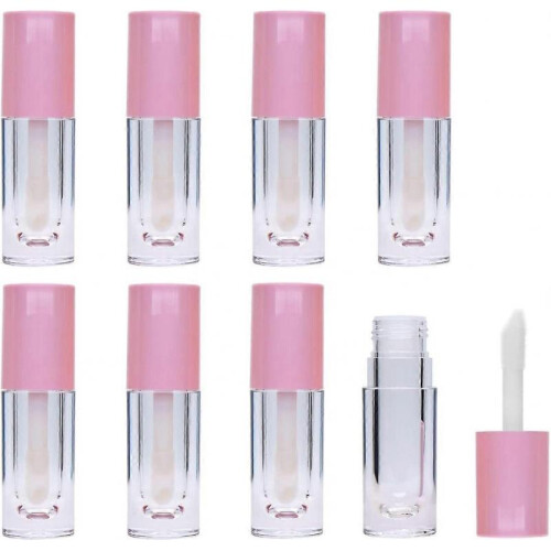 8 Lip Gloss Tubes with Empty Stick, 6.5ml Refillable Lip Gloss Bottle Mini Lipstick Bottle