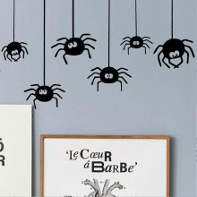 Happy Halloween Wall Sticker Spider Bat Window Home Party Decoration Wall Sticker Living Room