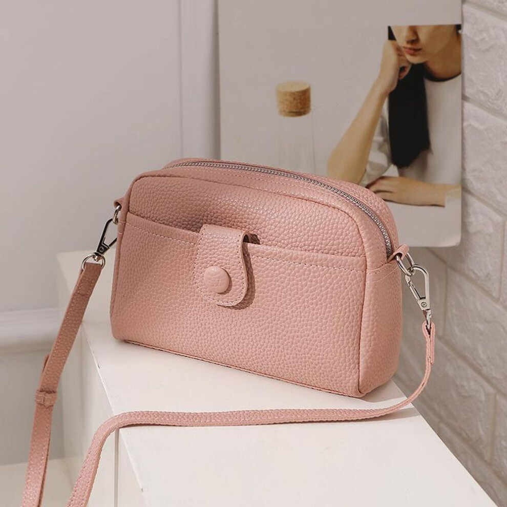 (pink, 21x8x14cm) Yogodlns Fashion Small Phone Shoulder Bag for Women PU Leather Casual Shopping Crossbody Bag