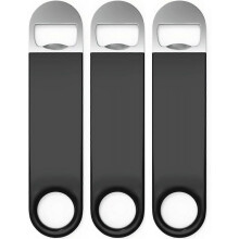 Bartender corkscrew, beer corkscrew, quick corkscrew 3-pack. rubber coating, stainless steel
