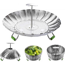 Vegetable Steamer for Cooking Stainless Steel Folding Vegetable Steamer, (5.5" to 9")