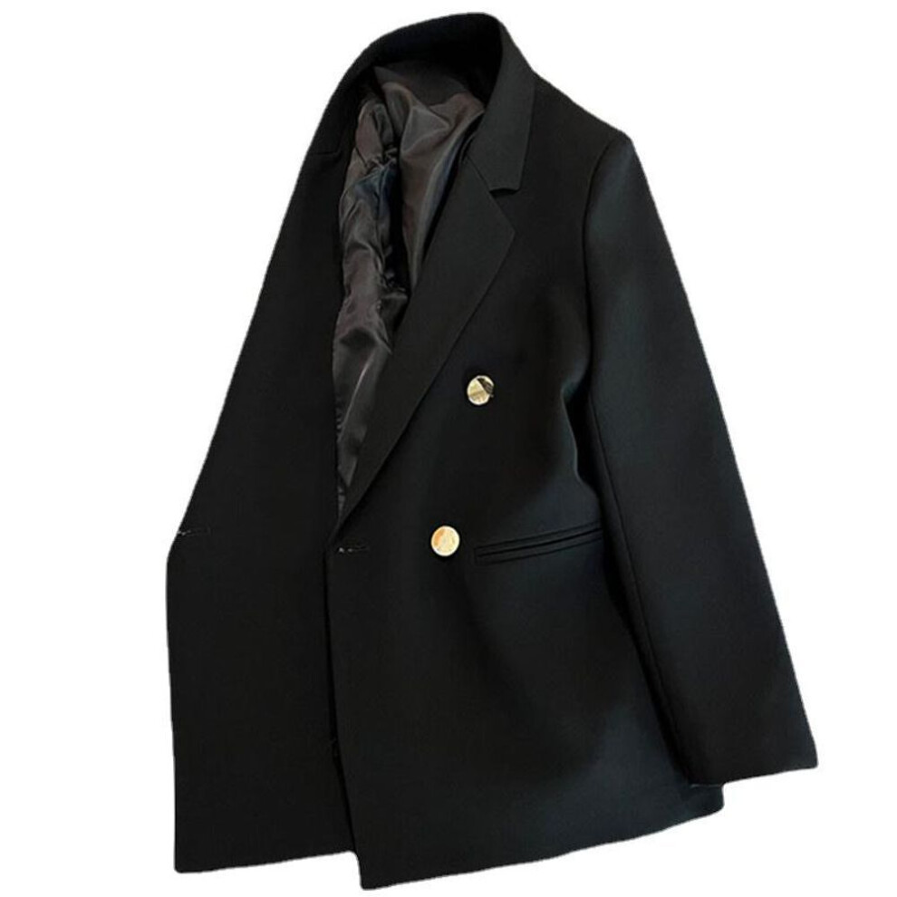 (black, L) Asian Size Fashion Casual Women&apos;s Solid Color Pocket Blazer Suit Long Sleeve Cardigan Multi Colors Blazers Jacket