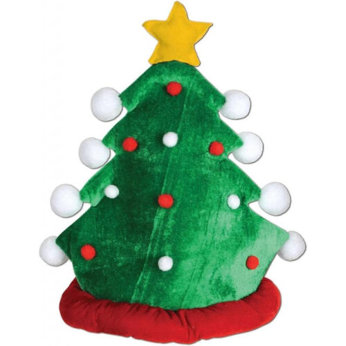 1-Pack Plush Christmas Tree Hats