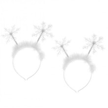 2 Pack Christmas Feather Snowflake Headband Merry Christmas Headband Headband Headwear Costume Props