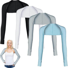 4 Pairs Cooling Shawl Arm Sleeves Sun Protection with Finger Hole for Golfing, Driving, Riding, Fishing