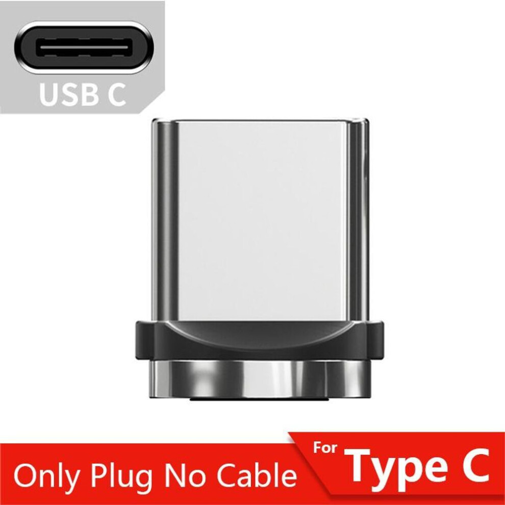 (Only Type C Plug, As The Picture) Essager 540 Rotate Magnetic Cable 3A Fast Charging Micro USB Type C Cable for IPhone Xiaomi Magnet Charger Phone Data Wire Cord