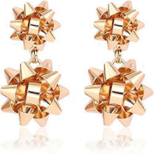 Christmas Earrings Women's Festive Christmas Bow Earrings Red Green Festive Bow Pendant