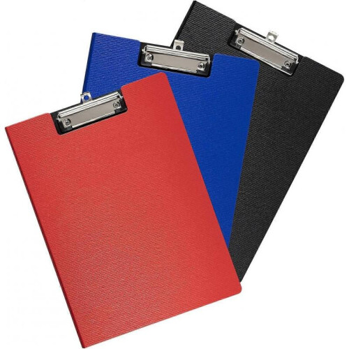 3 Pack Clipboard with Cover, Clipboard Folder A4 Foldover Clipboards Plastic Clip Boards