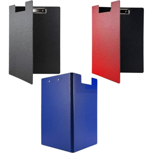 3 Pack Clipboard with Cover, Clipboard Folder A4 Foldover Clipboards Plastic Clip Boards 1