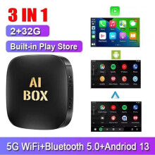 (2+32G) 3IN1 Android 13 Ai Box Wired to Wireless Carplay Android Auto Adapter WiFi For Youtube Nexflit Cars Smart Ai Box Bulit in Play Stroe
