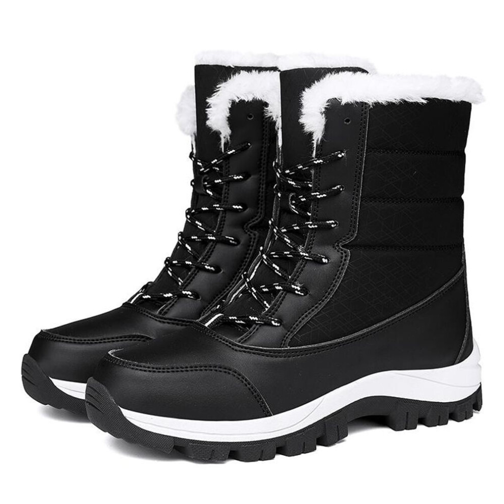 (black, 38) TUINANLE Snow Boots Plush Warm Ankle Boots For Women Winter Shoes Waterproof Boots Women Female Winter Shoes
