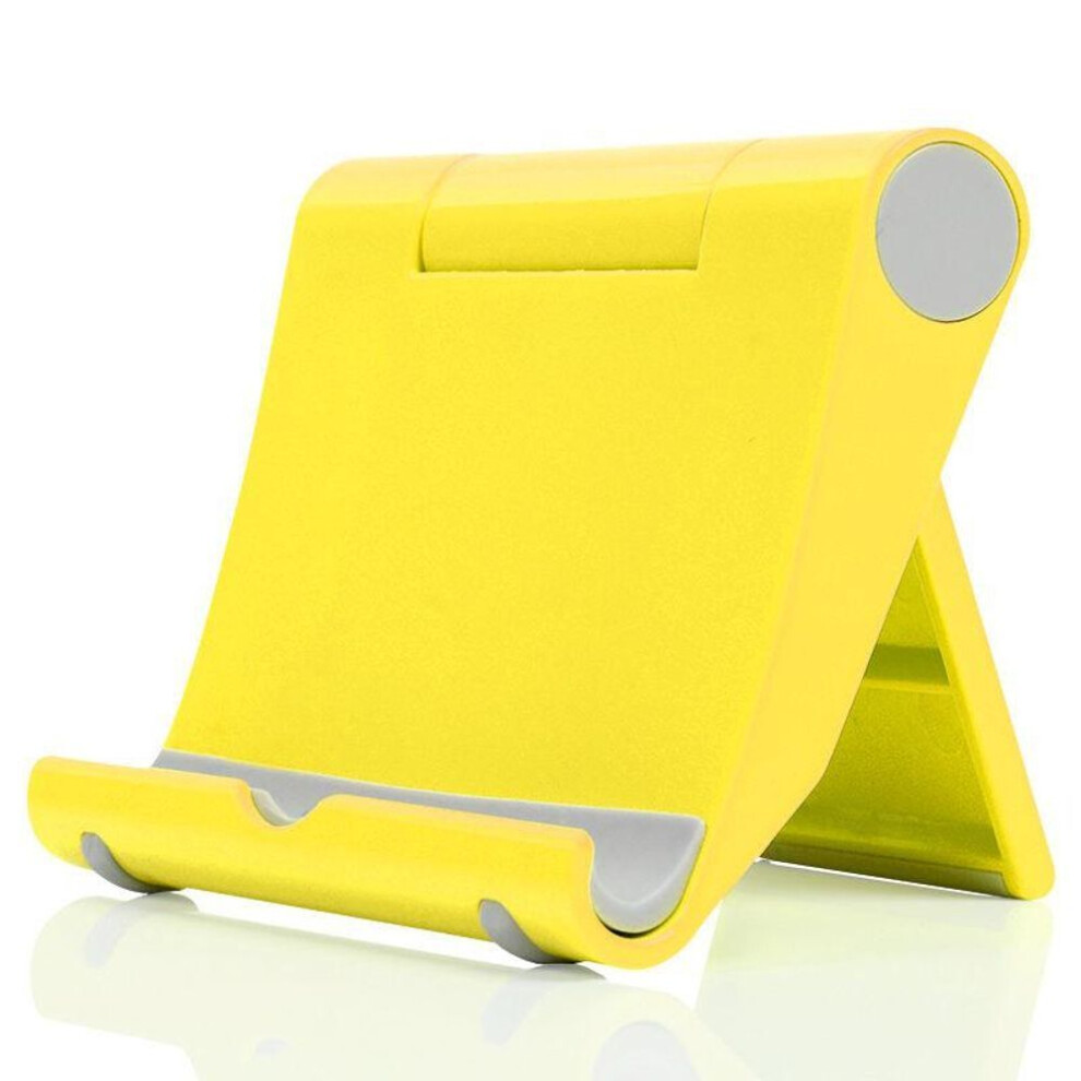 (Yellow) Portable Phone & Tablet Stand with Adjustable Features